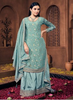 Stunning Embroidered Morpeach  Trendy Salwar Kameez 