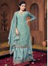 Stunning Embroidered Morpeach  Trendy Salwar Kameez 