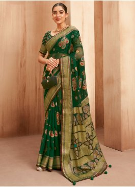 Superlative Weaving Georgette Contemporary Saree