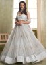 Trendy A Line Lehenga Choli Thread Net in Grey