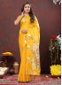 Trendy Silk Weaving Yellow Contemporary Style Saree