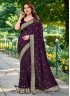 Whimsical Vichitra Silk Embroidered Saree
