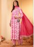 White Foliage Print Party Trendy Salwar Kameez