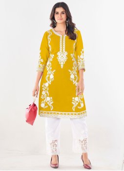 Yellow Color Designer Kurti