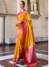 Zesty Silk Weaving Mustard Trendy Saree